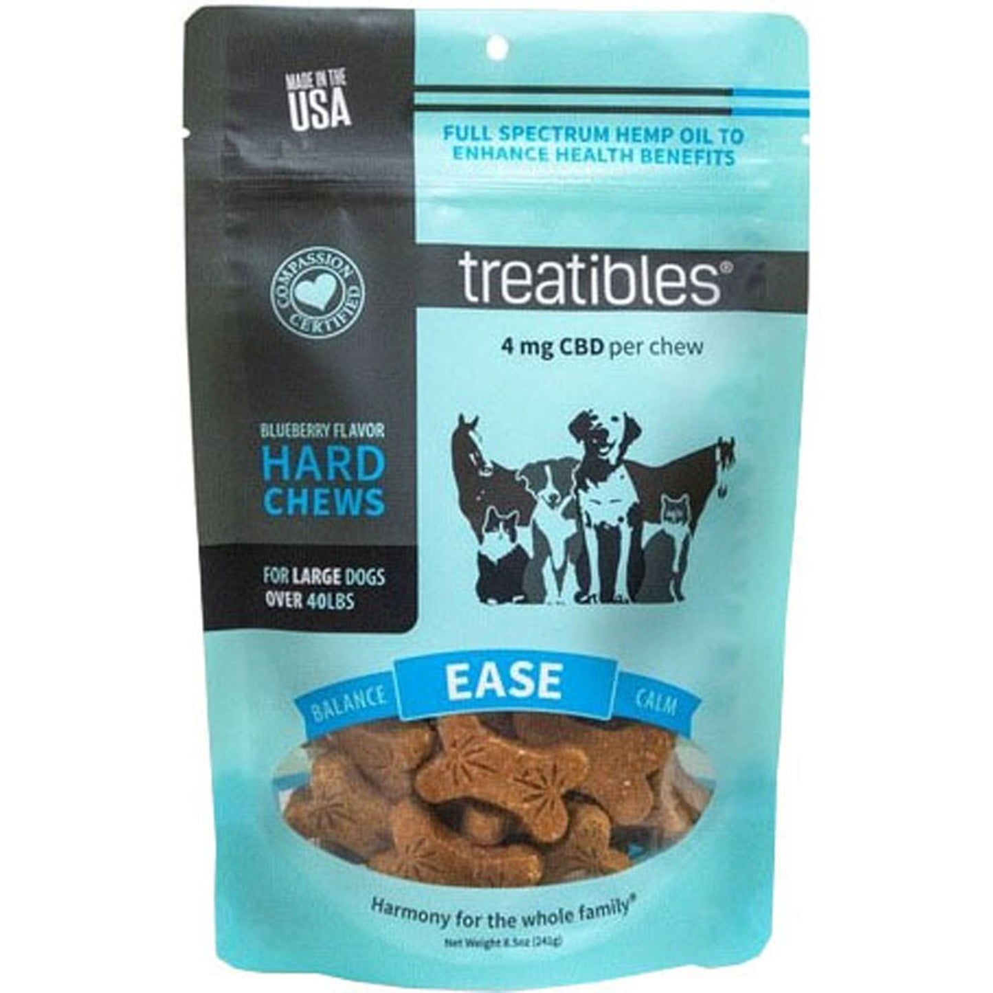 Treatibles Hemp Wellness Hard Chews Ease