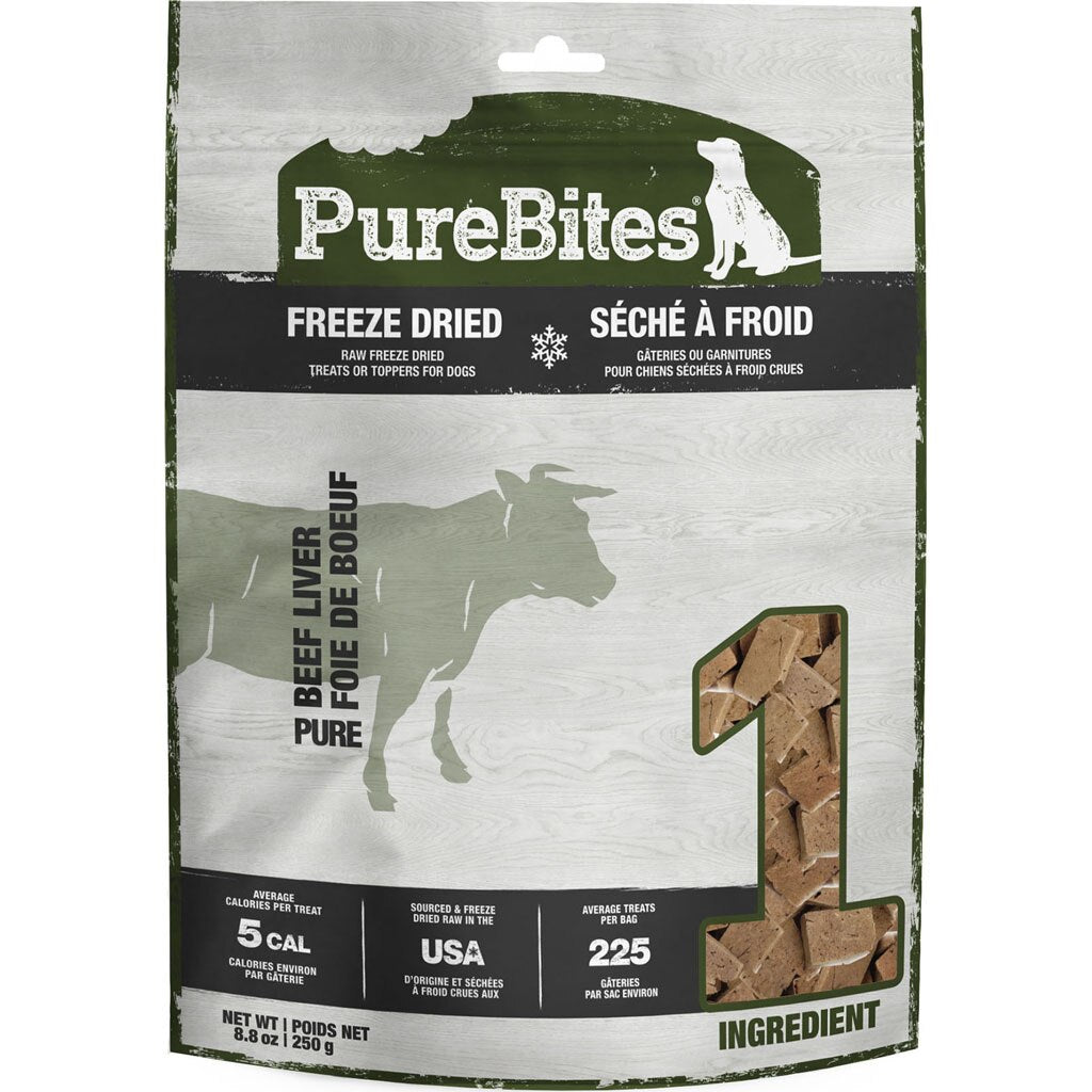 PureBites Beef Freeze Dried Dog Treats, 1 Ingredient, Made in USA, 8.8oz