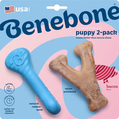 Benebone Puppy Wishbone & Rubber Bone