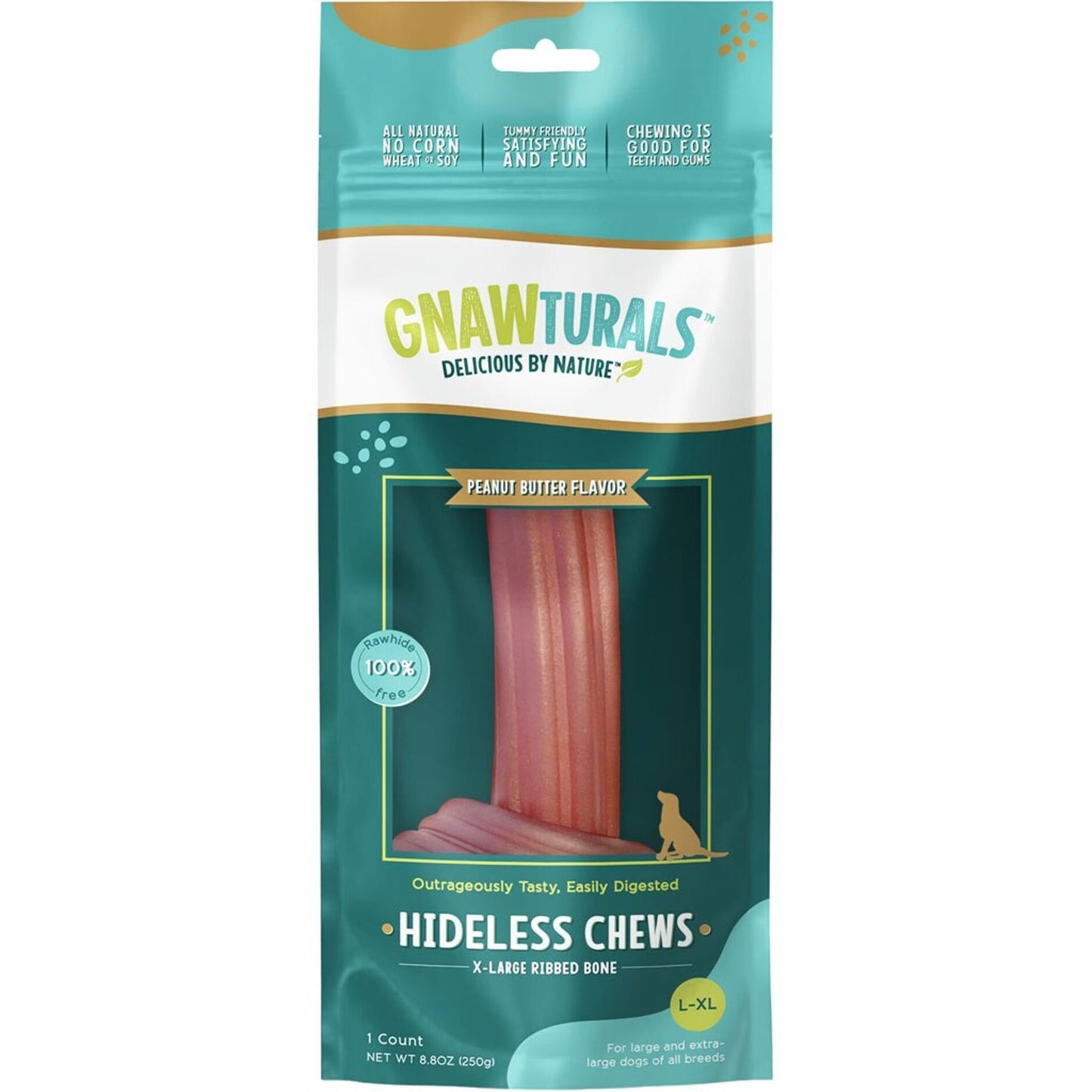 Gnawturals Hideless Chews Ribbed Bone