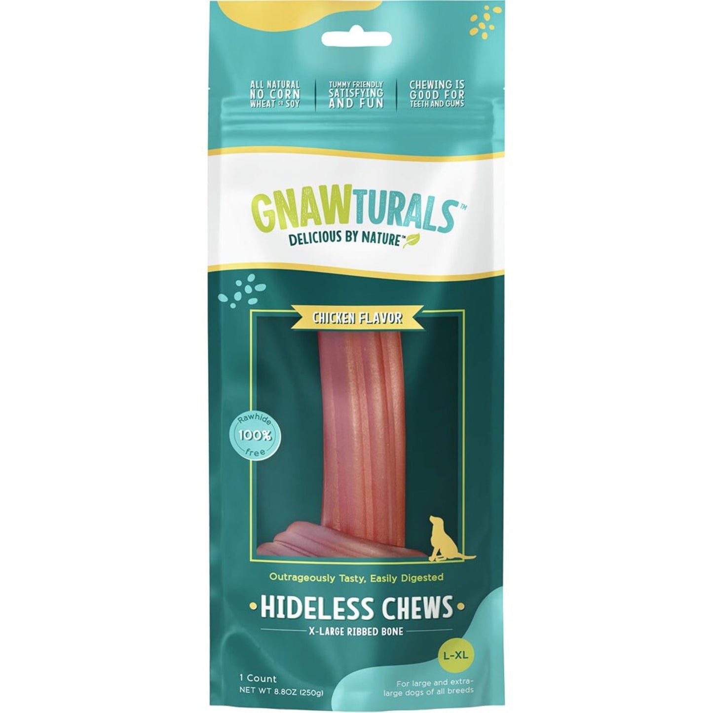 Gnawturals Hideless Chews Ribbed Bone