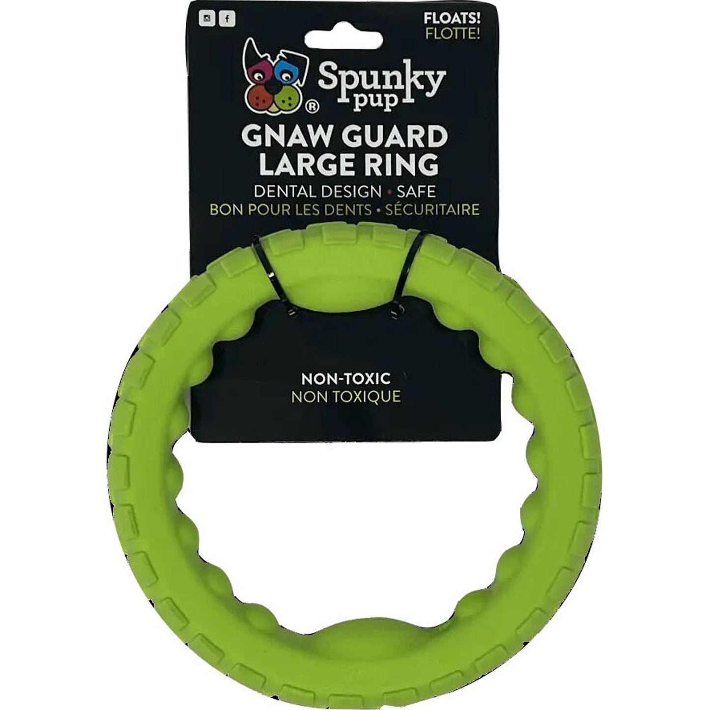 Spunkypup Gnaw Guard Squeaky Toy Ring
