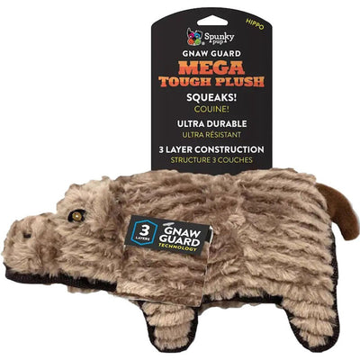 Spunkypup Mega Tough Plush Hippo