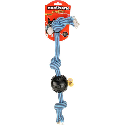 Mammoth Tirebiter Ball W/Extra 3 Knot Tug
