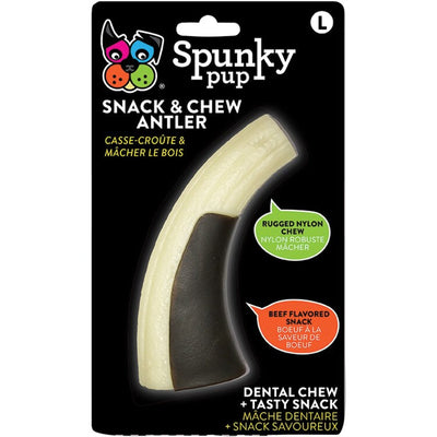 Spunkypup Snack & Chew Antler Combo Chew Toy