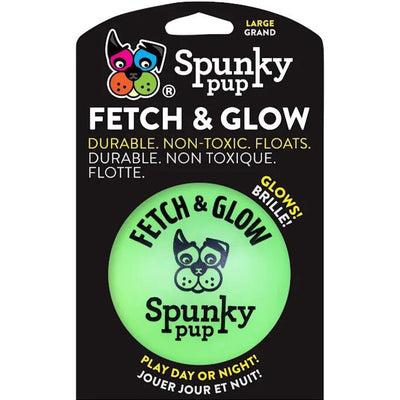 Spunkypup Fetch & Glow Glowing Fetch Ball Toy
