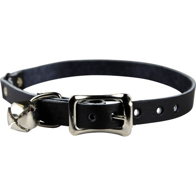 Signature Leather Safety Stretch Cat Collar