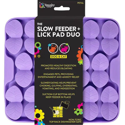 Spunkypup Slow Feeder & Lick Pad Duo Petal