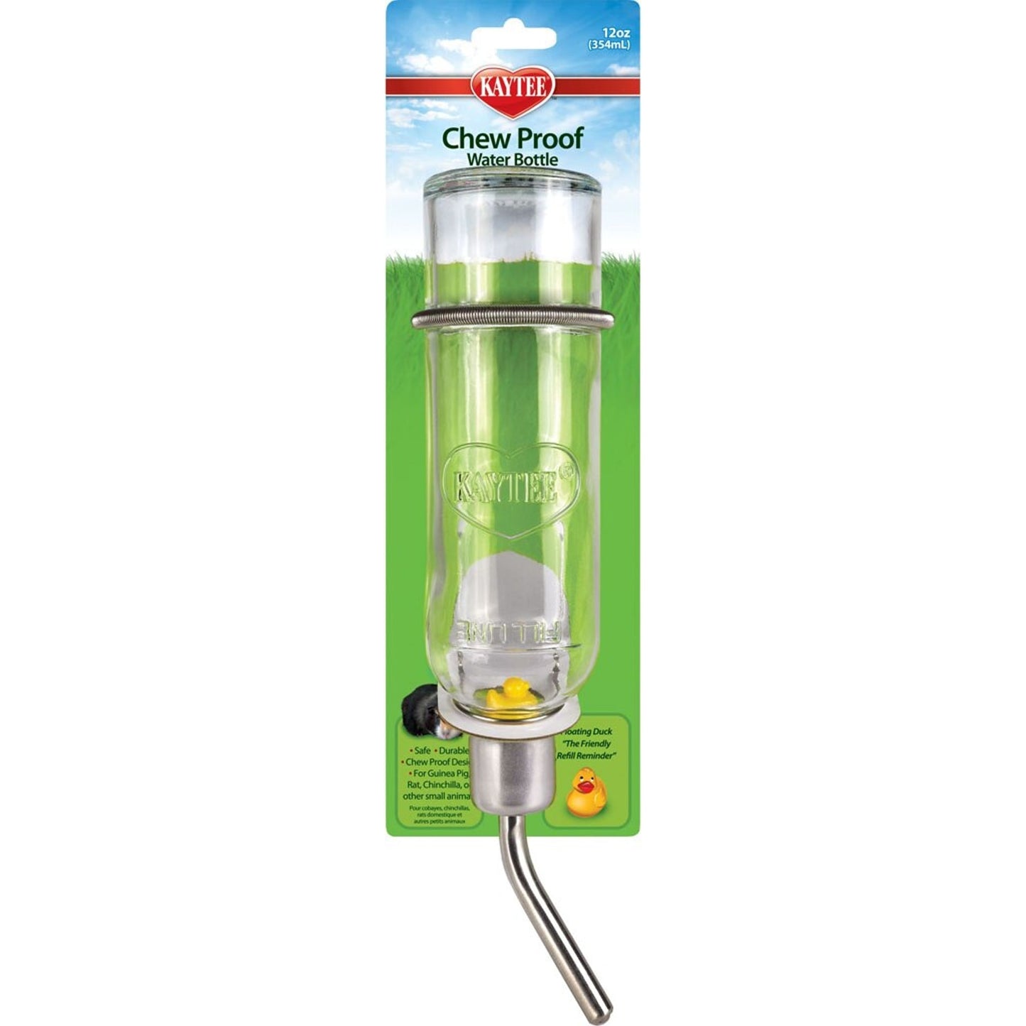 Kaytee Chew-Proof Glass Water Bottle