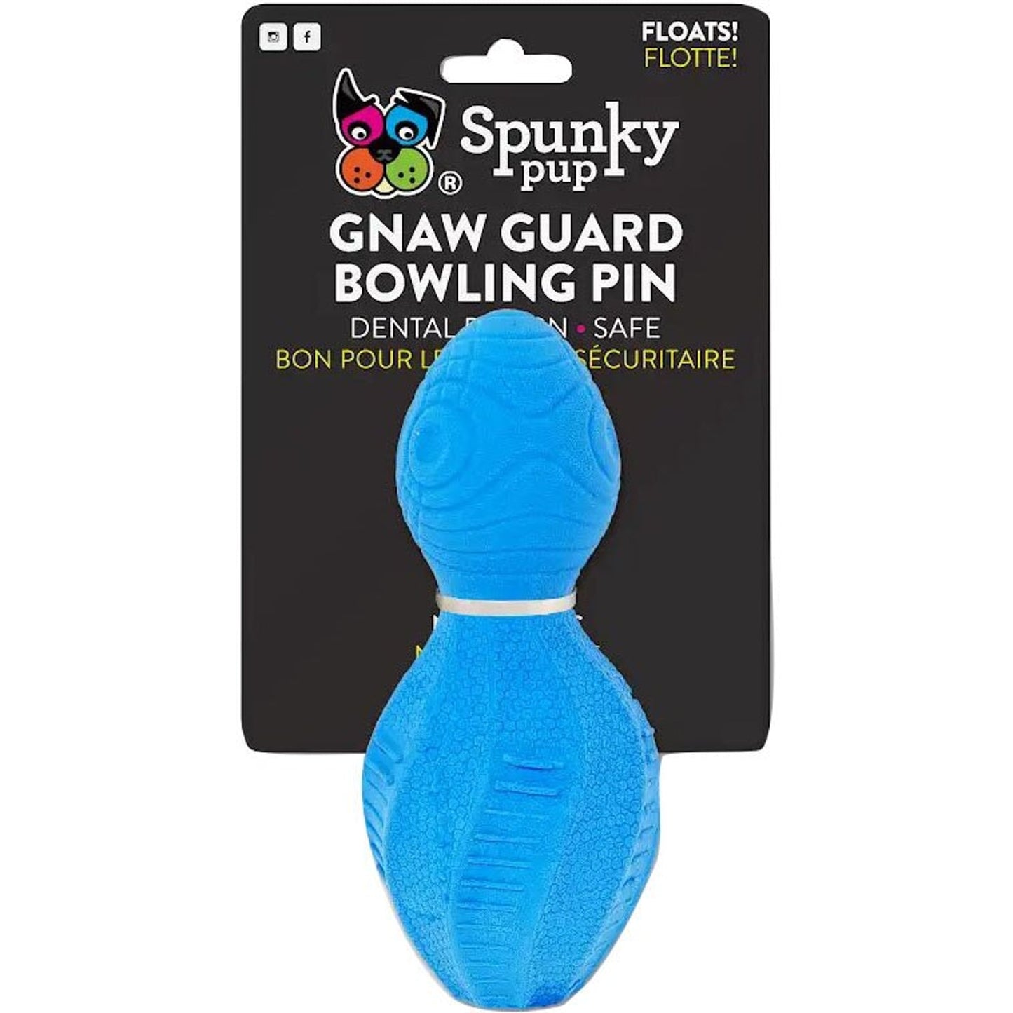 Spunkypup Gnaw Guard Squeaky Toy Bowling Pin