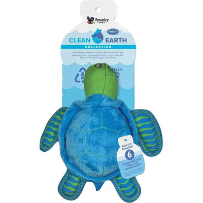 Spunkypup Clean Earth Recycled Plush Toy Turtle