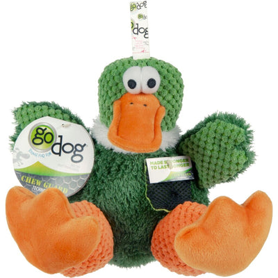 Godog Checkers Sitting Duck Dog Toy