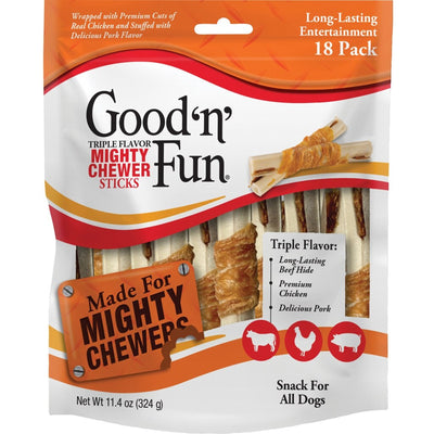 Good 'N' Fun Triple Flavor Mighty Chew Sticks