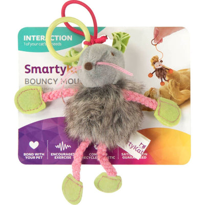 Smartykat Bouncy Mouse Plush Dangler Catnip Toy