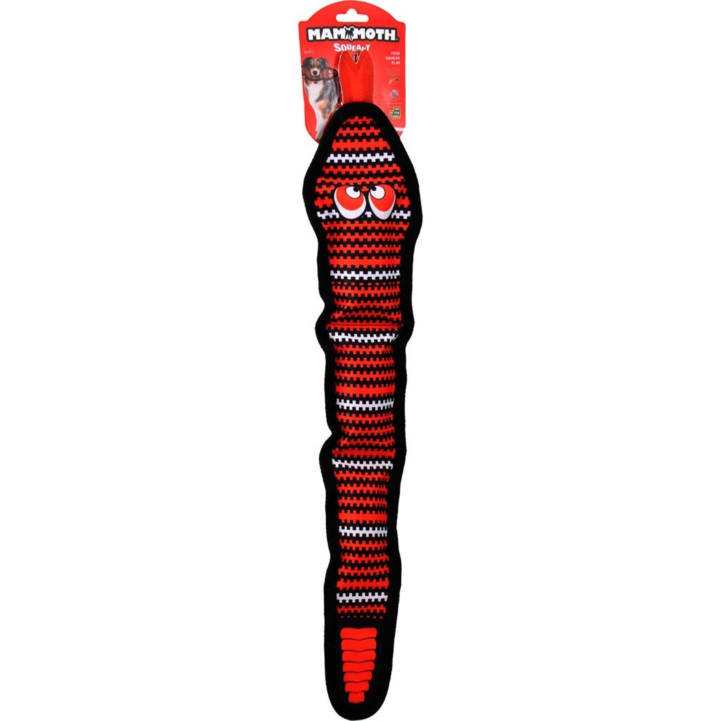 Mammoth Squeaky Snake Dog Toy