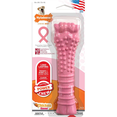 Nylabone Power Chew Pink Breast Cancer Awareness