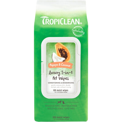 Tropiclean 2-In-1 Luxury Pet Wipes