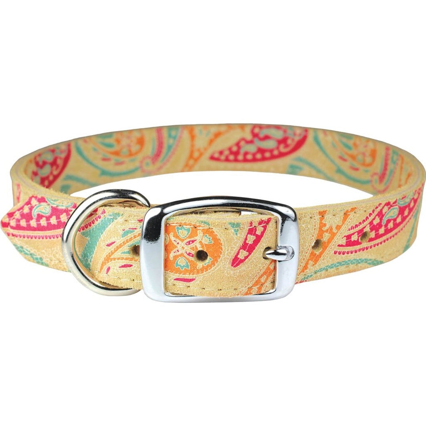Leather Paisley Dog Collar