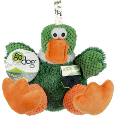 Godog Checkers Sitting Duck Dog Toy