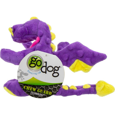 Godog Dragons Squeaky Plush Dog Toy
