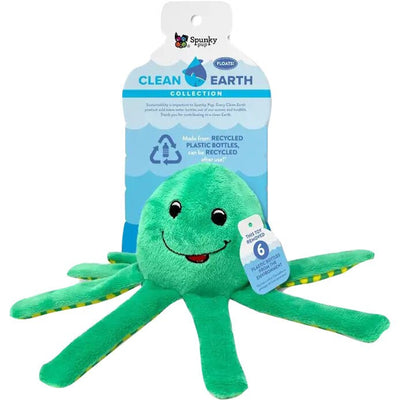Spunkypup Clean Earth Recycled Plush Toy Octopus