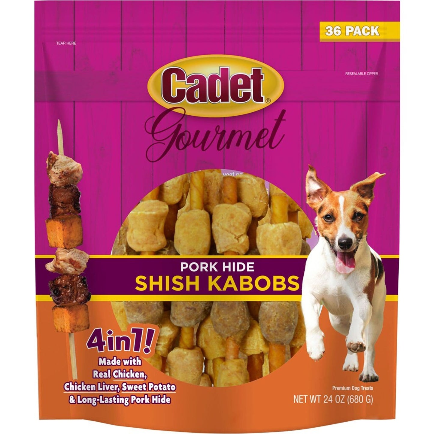 Cadet Gourmet Porkhide Shish Kabobs 4 In 1