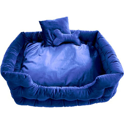 Goo-Eez Luxury Velour Pet Bed W/ Accessories