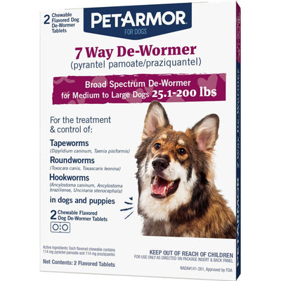 Petarmor 7 Way De-Wormer Chewable Dog