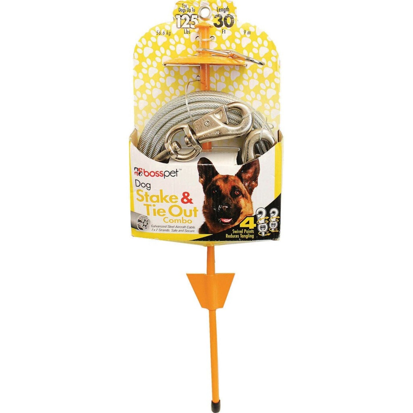 Boss Pet Tie-Out/Dome Stake Combo