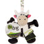 Godog Checkers Sitting Cow Durable Plush Dog Toy