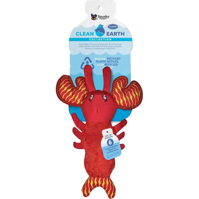 Spunkypup Clean Earth Recycled Plush Toy Lobster