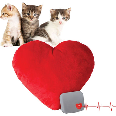 Mother'S Heartbeat Kitty Heart Pillow