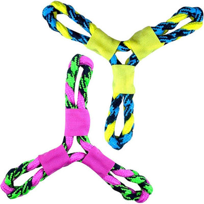 Pet Park Blvd Paracord Rope Twisted Tri-Flyer