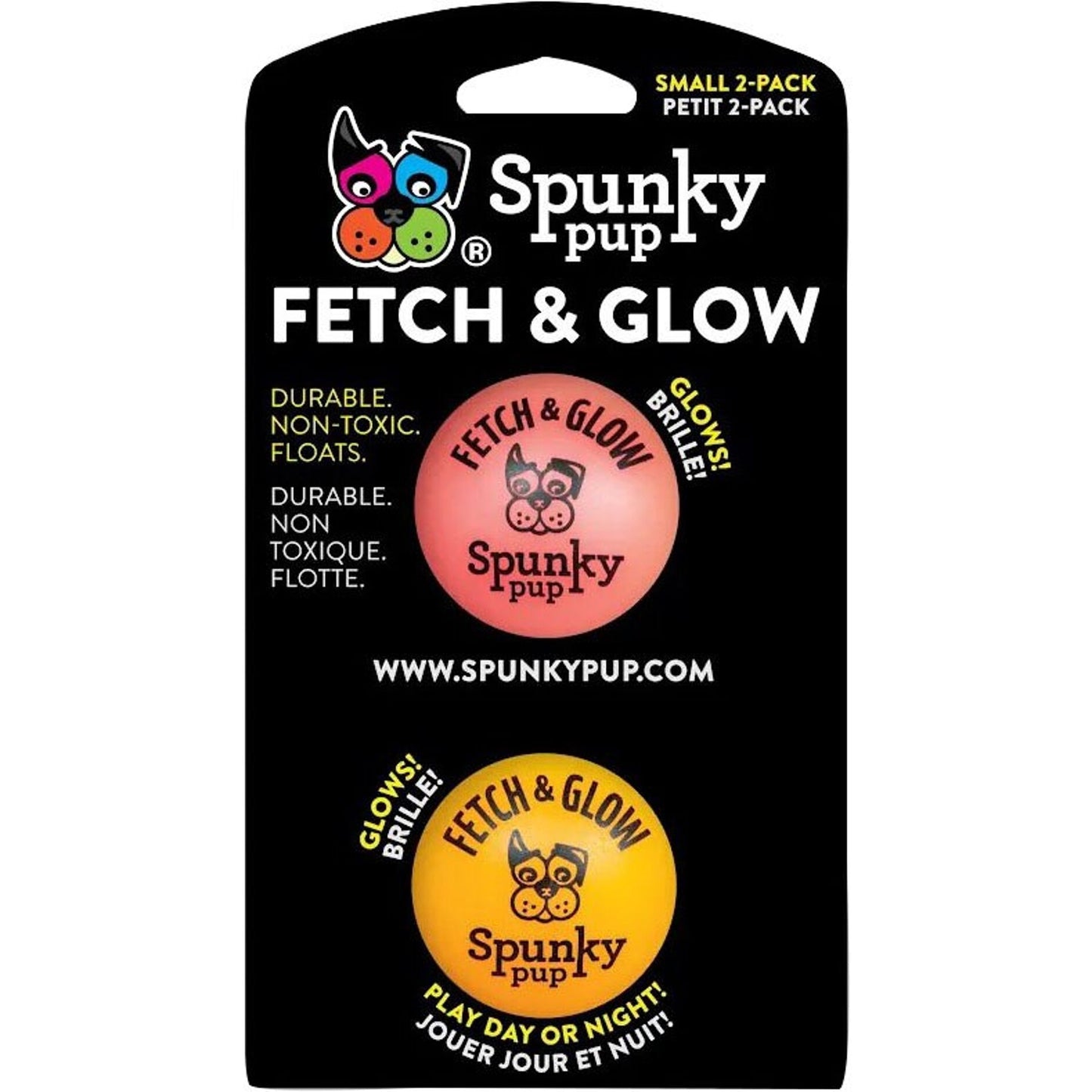 Spunkypup Fetch & Glow Glowing Fetch Ball Toy