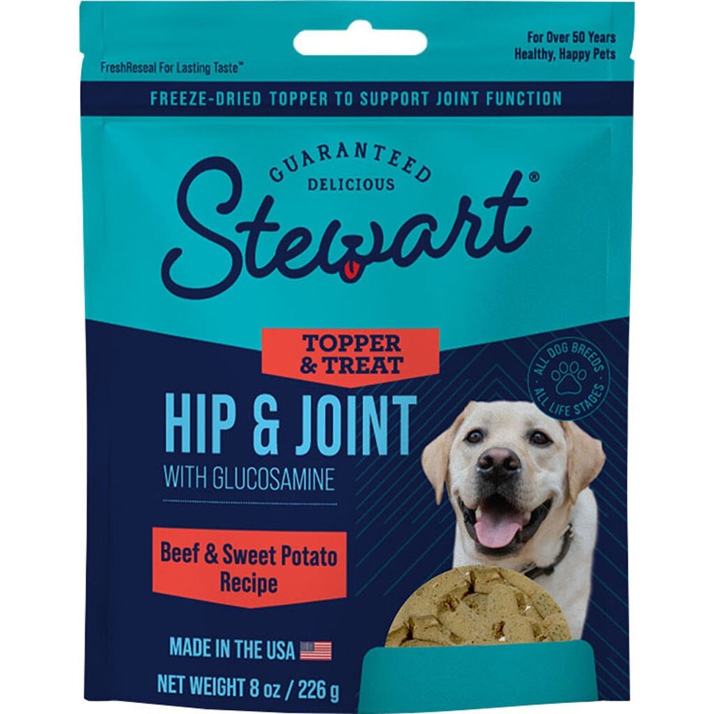 Stewart Freeze Dried Healthy Hips Dog Treats Pouch