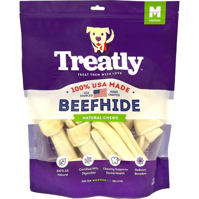 Treatly 100% Usa Beefhide Bones & Rolls