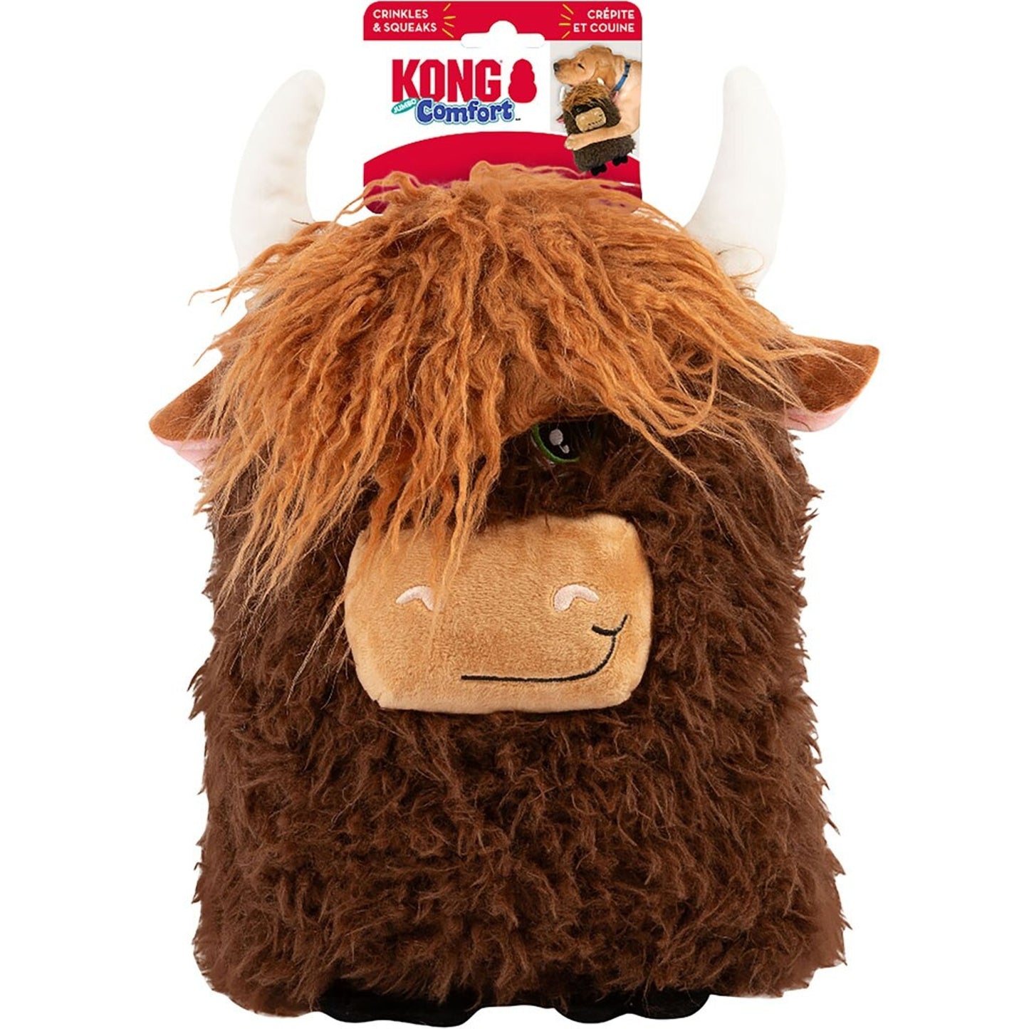 Kong Comfort Jumbo Highland Cow Assorted