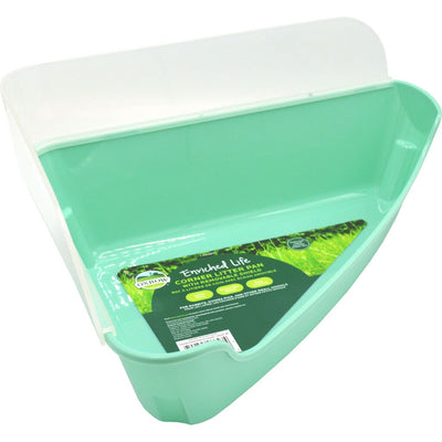 Enriched Life Corner Litter Pan W/Removable Shield