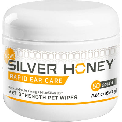 Silver Honey Rapid Ear Care Vet Strength Pet Wipes