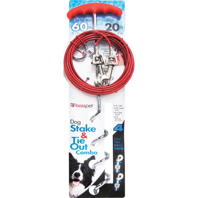 Boss Pet Spiral Stake/Cable Tieout