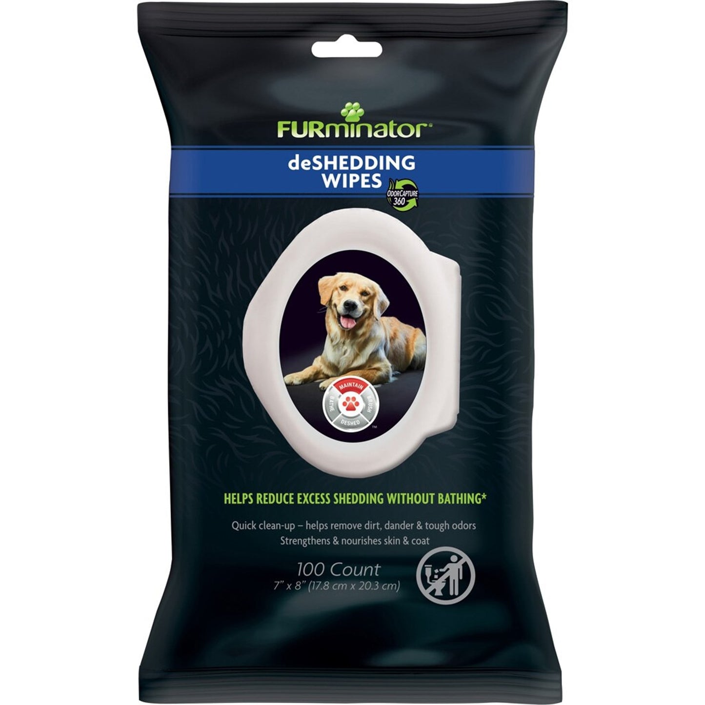 Furminator De-Shed Wipes Dog