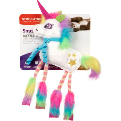 Smartykat Dazzle Unicorn Plush Crinkle Catnip Toy
