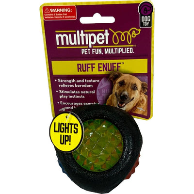 Multipet Ruff Enuff Rubber Dental Ball W/Light