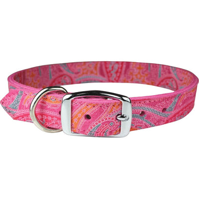 Leather Paisley Dog Collar