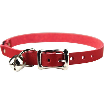 Signature Leather Safety Stretch Cat Collar