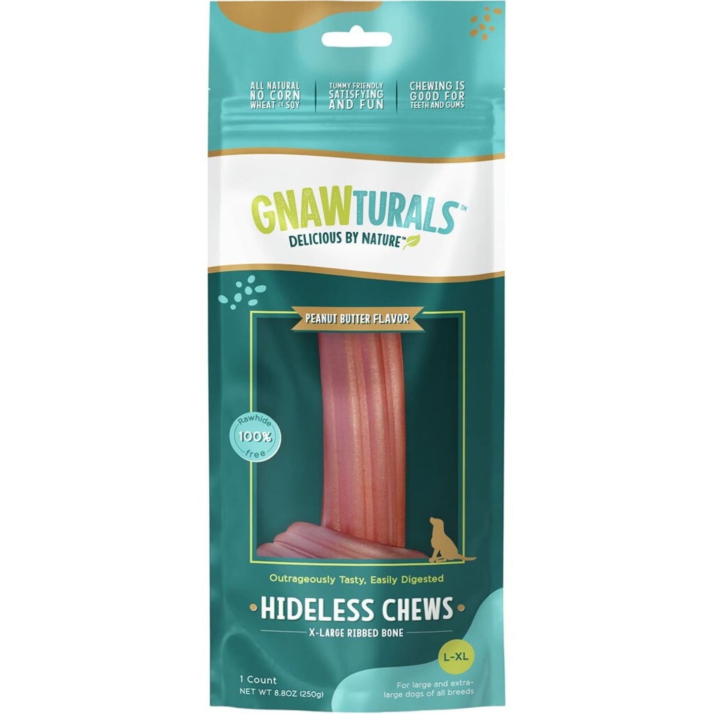 Gnawturals Hideless Chews Ribbed Bone