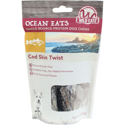 Wild Eats Cod Skin Twist Dog Chews