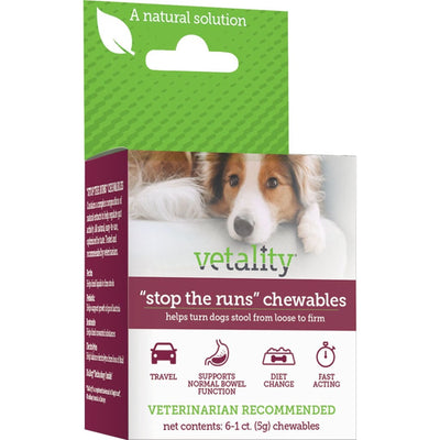 Vetality Stop The Runs Chewables For Dogs