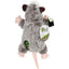 Godog Flatz Opossum Squeaky Plush Flattie Dog Toy
